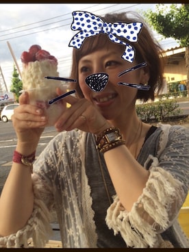 「#203（ニイマルサン）のアイテム（リング）」を使った、akibuuさん（レディース・156cm）の夏コーディネート