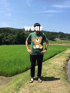 「UNIQLO Tシャツ」｜「アイテム（腕時計）」を使った、くまたさん（メンズ・168cm）の夏コーディネート
