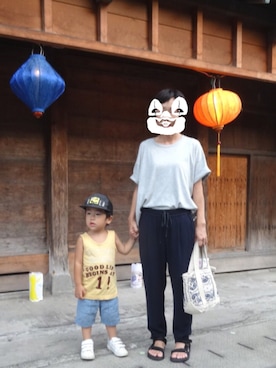 「mimi&roger（ミミアンドロジャー）のアイテム」を使った、ichi☺︎araさん（レディース・152cm）の夏コーディネート