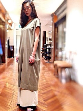 「スタッフコーデ」｜「アイテム（アクセサリー）」を使った、nano・universe 札幌ステラプレイス STAFFさん（レディース・170cm）の夏コーディネート