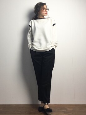 馬詰麿帆さん（レディース・157cm）の冬コーディネート