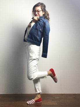 馬詰麿帆さん(レディース・157cm)の冬コーディネート