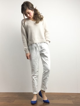 馬詰麿帆さん(レディース・157cm)の冬コーディネート