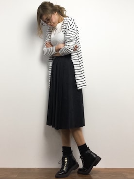 馬詰麿帆さん（レディース・157cm）の冬コーディネート