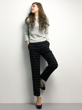馬詰麿帆さん(レディース・157cm)の冬コーディネート