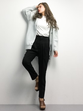 馬詰麿帆さん（レディース・157cm）の冬コーディネート