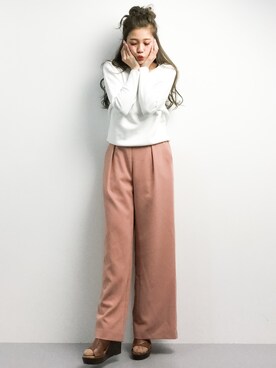 馬詰麿帆さん（レディース・157cm）の冬コーディネート