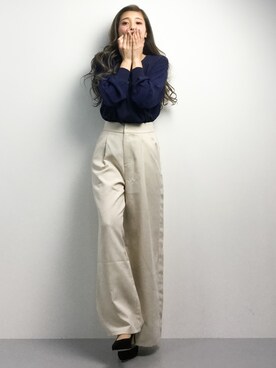 馬詰麿帆さん(レディース・157cm)の冬コーディネート