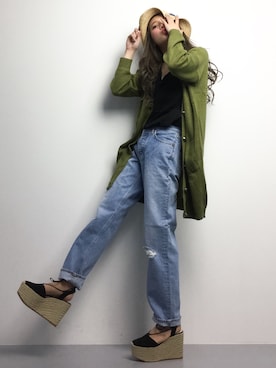 馬詰麿帆さん(レディース・157cm)の冬コーディネート