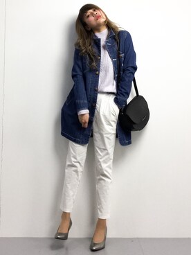 馬詰麿帆さん（レディース・157cm）の冬コーディネート