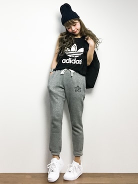 馬詰麿帆さん（レディース・157cm）の冬コーディネート