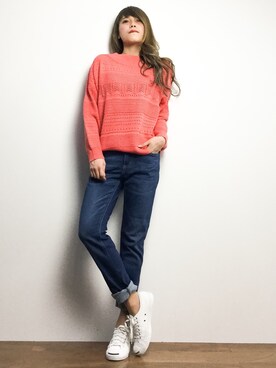 馬詰麿帆さん(レディース・157cm)の冬コーディネート