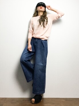 馬詰麿帆さん（レディース・157cm）の春コーディネート