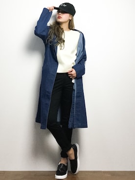 「LOSICARIE（ロシカリエ）のアイテム」を使った、馬詰麿帆さん（レディース・157cm）の春コーディネート