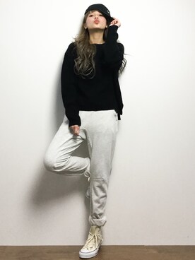 馬詰麿帆さん（レディース・157cm）の春コーディネート