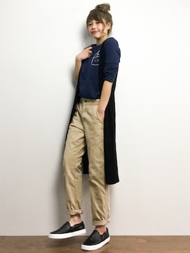 馬詰麿帆さん(レディース・157cm)の春コーディネート