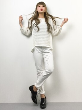 「je（ジェイイー）のアイテム」を使った、馬詰麿帆さん（レディース・157cm）の春コーディネート