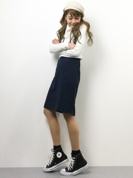 馬詰麿帆さん(レディース・157cm)の春コーディネート