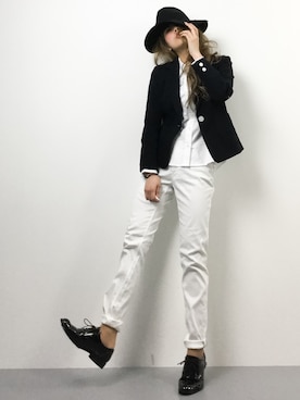 馬詰麿帆さん（レディース・157cm）の春コーディネート