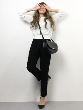 馬詰麿帆さん（レディース・157cm）の春コーディネート