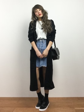 馬詰麿帆さん(レディース・157cm)の春コーディネート