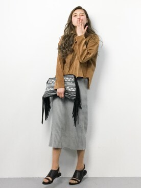 馬詰麿帆さん（レディース・157cm）の春コーディネート