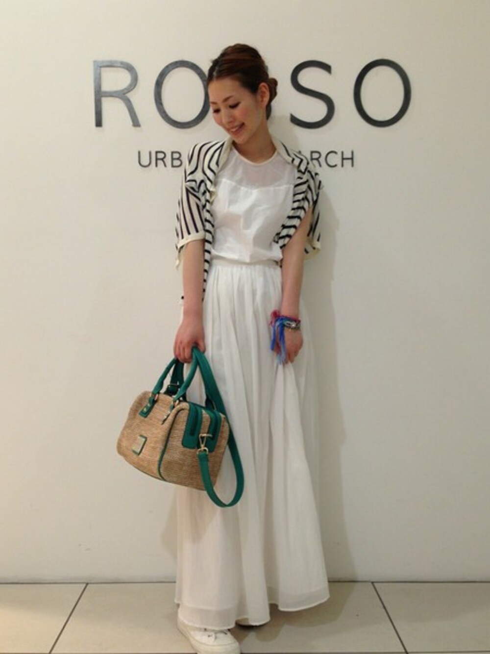 Hamaさんの「ROSSO ギャザーマキシスカート（URBAN RESEARCH ROSSO WOMEN）」を使ったコーディネート