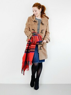 「URBAN RESEARCH ROSSO WOMEN（アーバンリサーチ　ロッソ）のアイテム（ダッフルコート）」を使った、Hamaさん（レディース・164cm）の冬コーディネート
