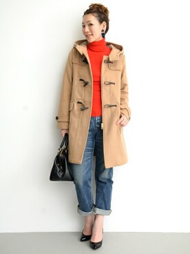 「URBAN RESEARCH ROSSO WOMEN（アーバンリサーチ　ロッソ）のアイテム（ダッフルコート）」を使った、Hamaさん（レディース・164cm）の秋コーディネート