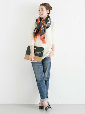 「URBAN RESEARCH ROSSO WOMEN（アーバンリサーチ　ロッソ）のアイテム（チュニック）」を使った、Hamaさん（レディース・164cm）の秋コーディネート