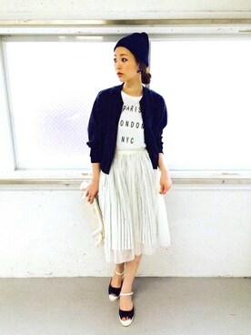 「URBAN RESEARCH ROSSO WOMEN（アーバンリサーチ　ロッソ）のアイテム（ブルゾン）」を使った、Hamaさん（レディース・164cm）の春コーディネート