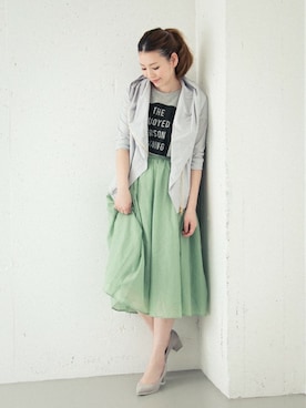 「URBAN RESEARCH ROSSO WOMEN（アーバンリサーチ　ロッソ）のアイテム（ブルゾン）」を使った、Hamaさん（レディース・164cm）の春コーディネート