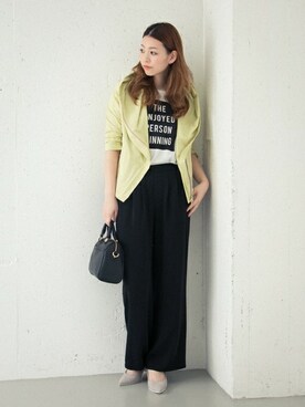 「URBAN RESEARCH ROSSO WOMEN（アーバンリサーチ　ロッソ）のアイテム（ブルゾン）」を使った、Hamaさん（レディース・164cm）の春コーディネート