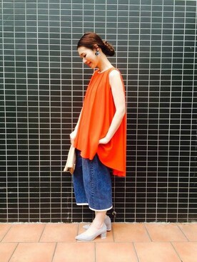 「URBAN RESEARCH ROSSO WOMEN（アーバンリサーチ　ロッソ）のアイテム（チュニック）」を使った、Hamaさん（レディース・164cm）の春コーディネート