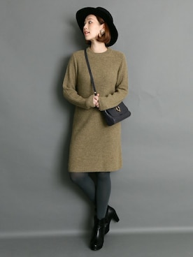 「URBAN RESEARCH ROSSO WOMEN（アーバンリサーチ　ロッソ）のアイテム（帽子）」を使った、Hamaさん（レディース・164cm）の冬コーディネート