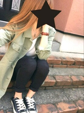 「定番」｜「アイテム（腕時計）」を使った、nalpon☺︎さん（レディース・150cm）の春コーディネート