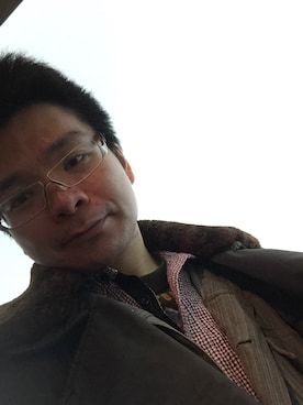 「アイテム（ナイロンジャケット、グリーン系）」を使った、mashuさん（メンズ・170cm）の冬コーディネート