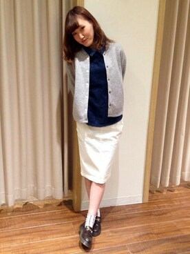 「バックデザイン」｜「アイテム（ブルゾン）」を使った、marucoさん（レディース・161cm）の春コーディネート