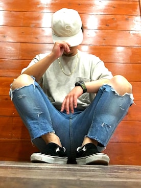 「SHIPS（シップス）のアイテム（アナログ腕時計）」を使った、93NOさん（メンズ・165cm）の夏コーディネート