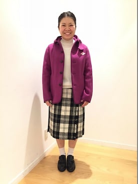 「Paraboot」｜「アイテム（その他アウター）」を使った、くぼたさん（レディース・153cm）の秋コーディネート