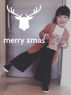 「UNIQLO（ユニクロ）のアイテム（チェスターコート）」を使った、yunchan☺︎さん（キッズ・100cm）の冬コーディネート