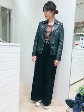 「179/WG（イチナナキュウダブルジー）のアイテム（ジャケット/アウター）」を使った、☝︎かつき いおり ☝︎さん（レディース・160cm）の秋コーディネート
