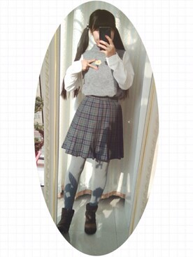 saakiさん（レディース・156cm）の冬コーディネート