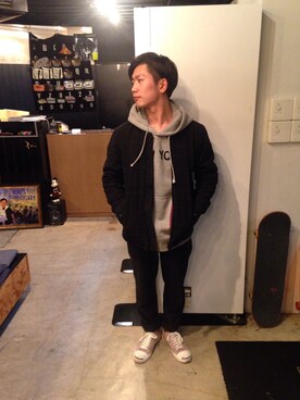 「アイテム（その他アウター）」を使った、yuta saitoさん（メンズ・166cm・10代）の冬コーディネート