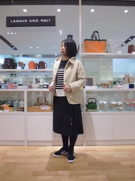 「DANTON（ダントン）のアイテム（その他アウター）」を使った、nagaiさん（レディース・160cm）の秋コーディネート