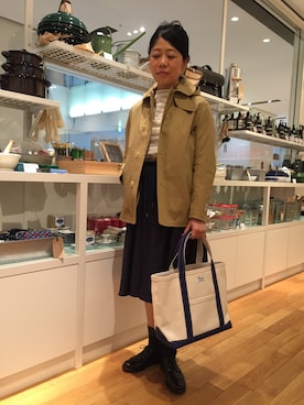 「ORCIVAL（オーシバル）のアイテム（バッグ）」を使った、nagaiさん（レディース・160cm）の冬コーディネート