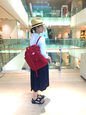 「DANTON（ダントン）のアイテム（バッグ）」を使った、nagaiさん（レディース・160cm）の夏コーディネート