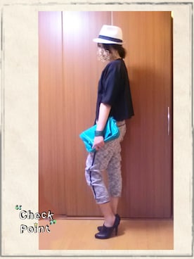 「UPTIGHT（アップタイト）のアイテム」を使った、ema.さん（レディース・166cm）の夏コーディネート