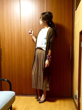 「ef-de（エフデ）のアイテム（トップス）」を使った、ema.さん（レディース・166cm）の秋コーディネート