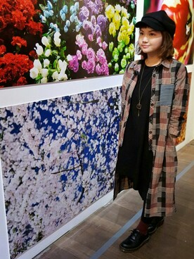 「LOOPのアイテム（アクセサリー）」を使った、米立さん（レディース・160cm）の春コーディネート